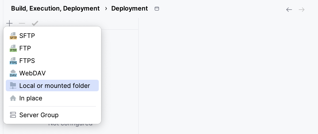 Add server dialog Add server dialog