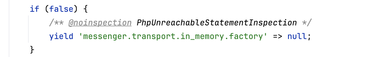 语句前的 -- noinspection 注解 语句前的 -- noinspection 注解