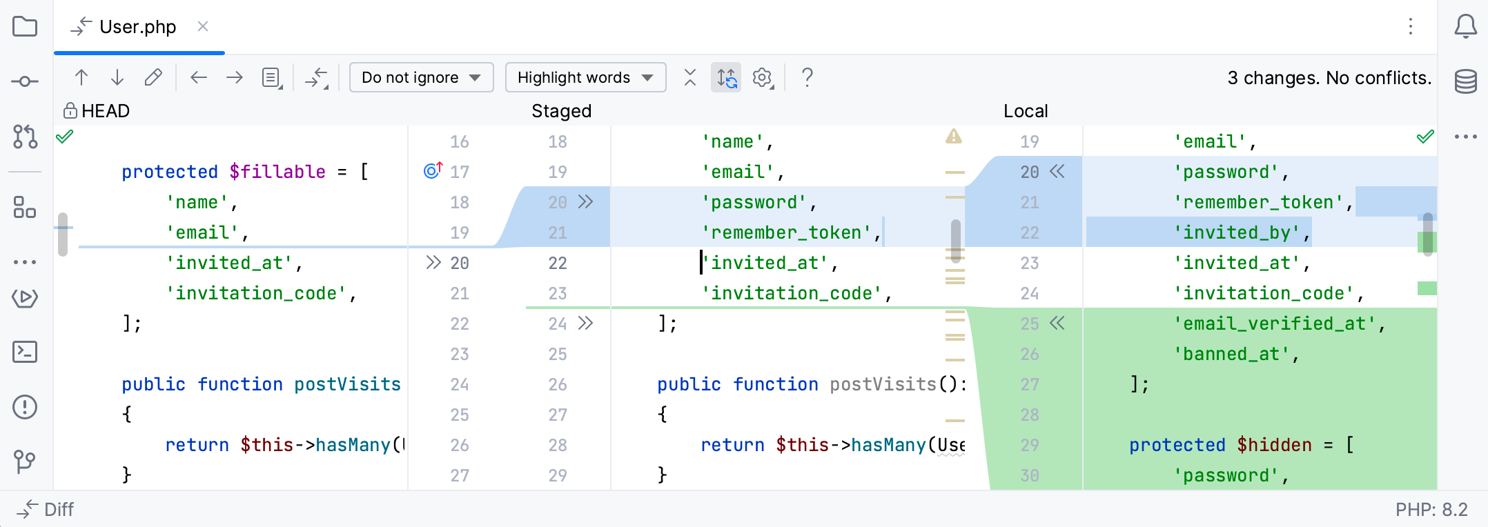 交互式分阶段更改 交互式分阶段更改