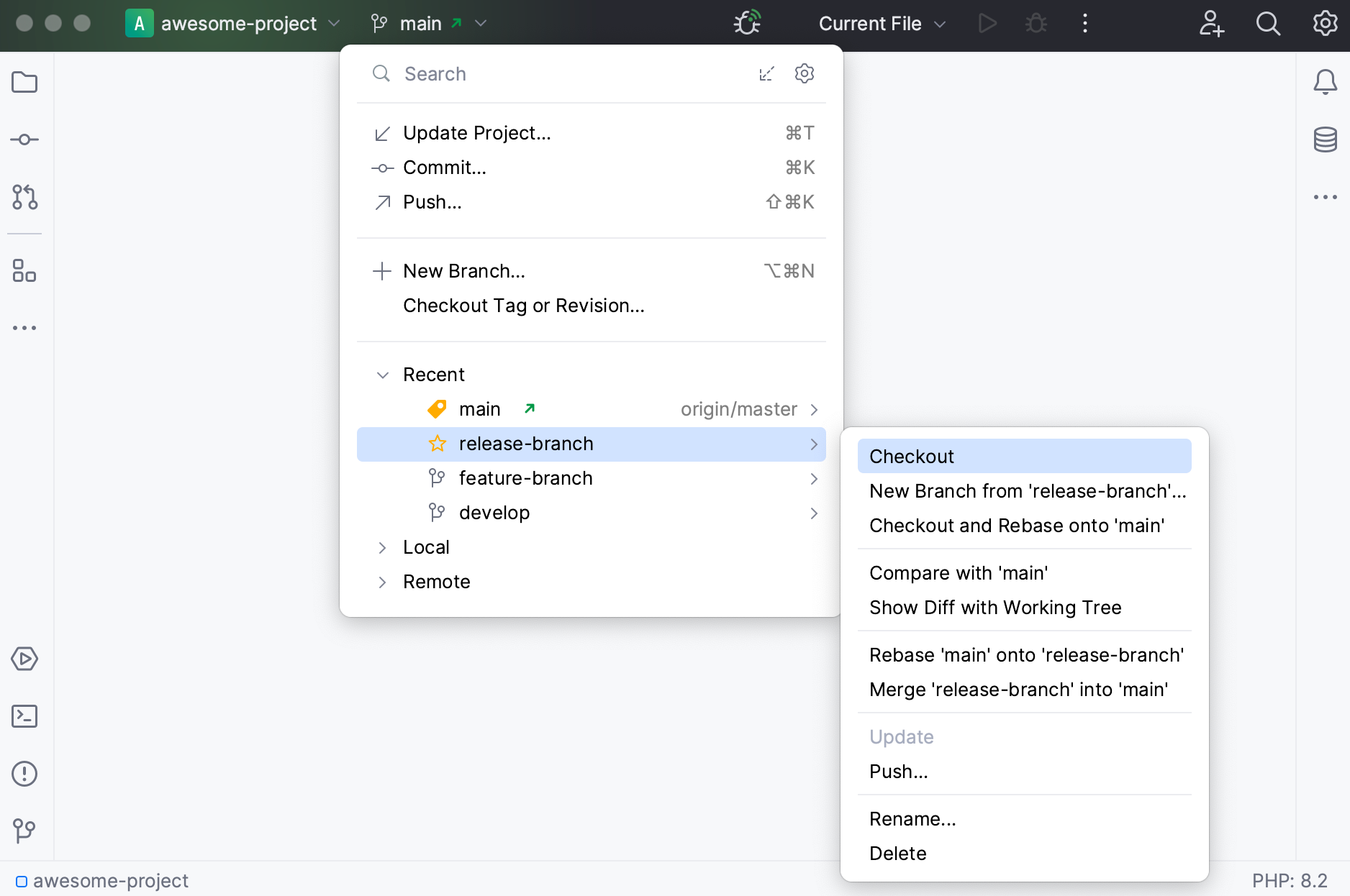 Git widget Git widget