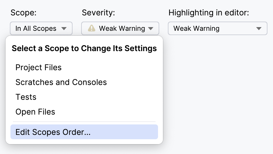 更改范围的顺序 更改范围的顺序