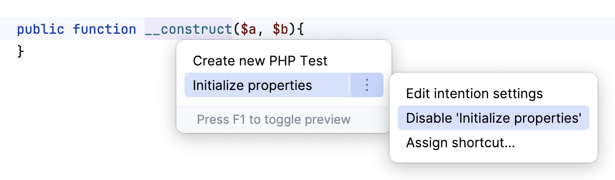 禁用意图操作 禁用意图操作