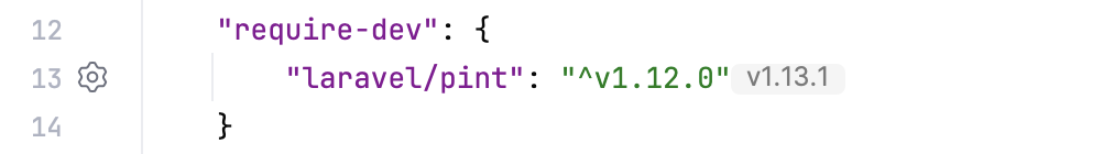 Gutter icon for laravel_pint settings in composer.json Gutter icon for laravel_pint settings in composer.json