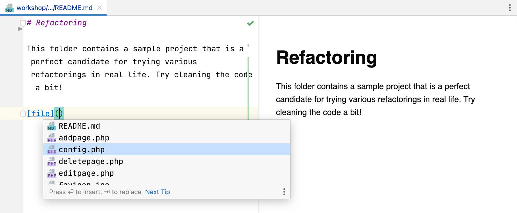 Markdown 编辑器补全弹窗 Markdown 编辑器补全弹窗