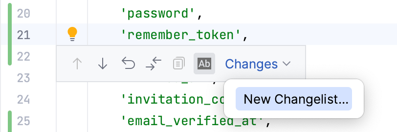 部分提交变更列表 部分提交变更列表