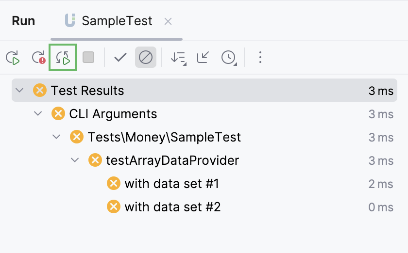 自动重新运行选项 自动重新运行选项