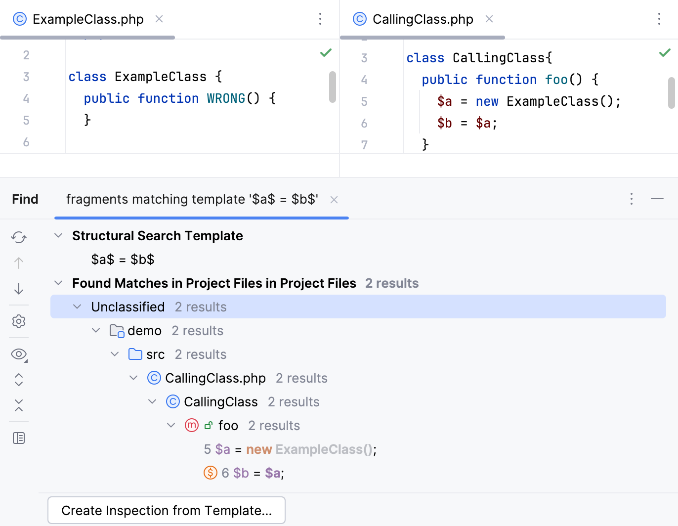 在工具窗口中查找类实例化的结果 在工具窗口中查找类实例化的结果