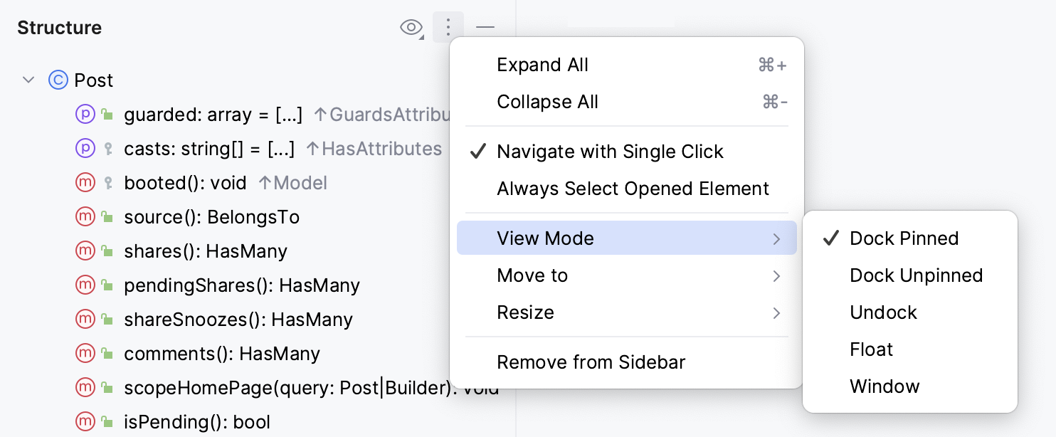 工具窗口视图模式 工具窗口视图模式
