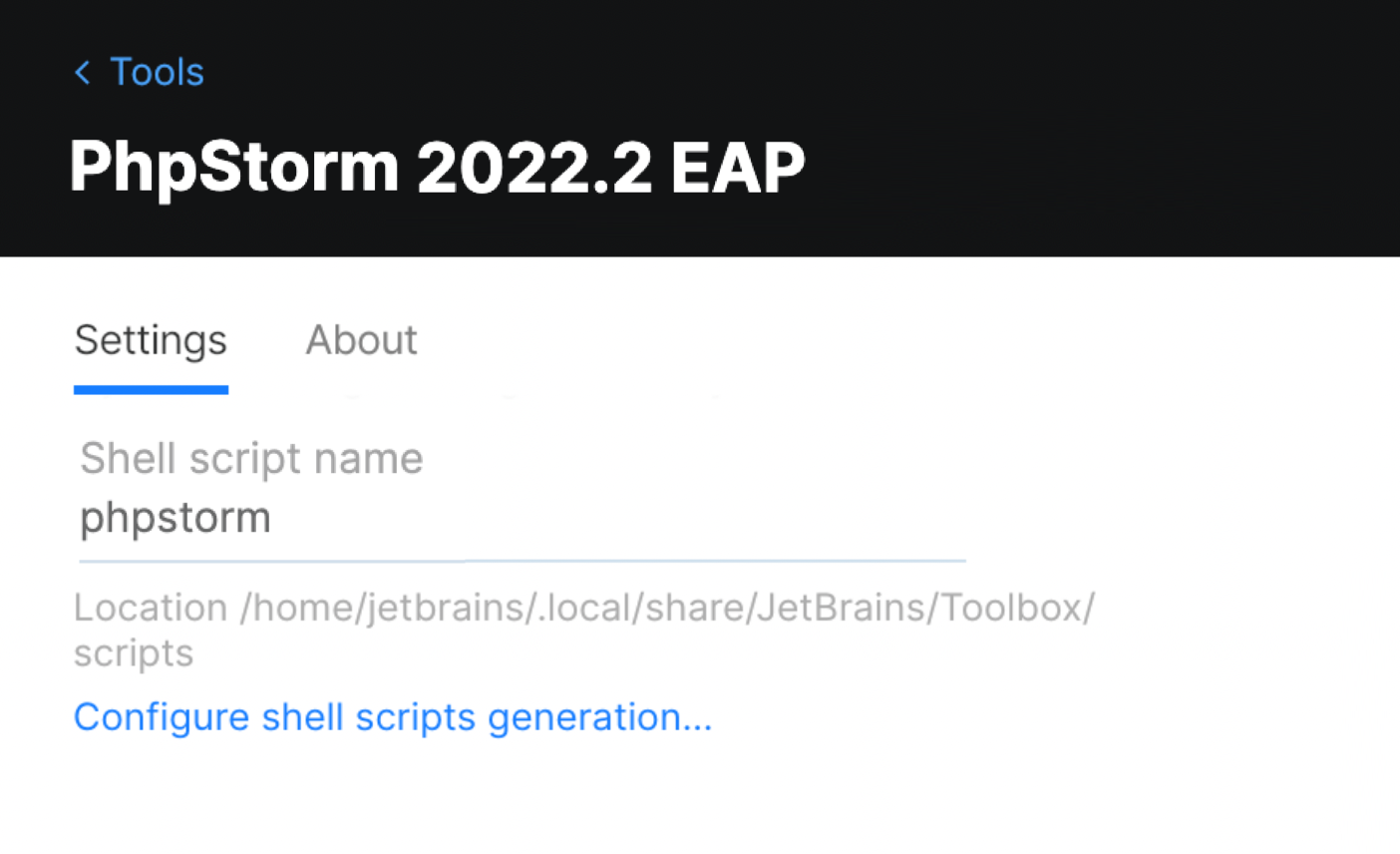 Toolbox App PhpStorm 设置 Toolbox App PhpStorm 设置