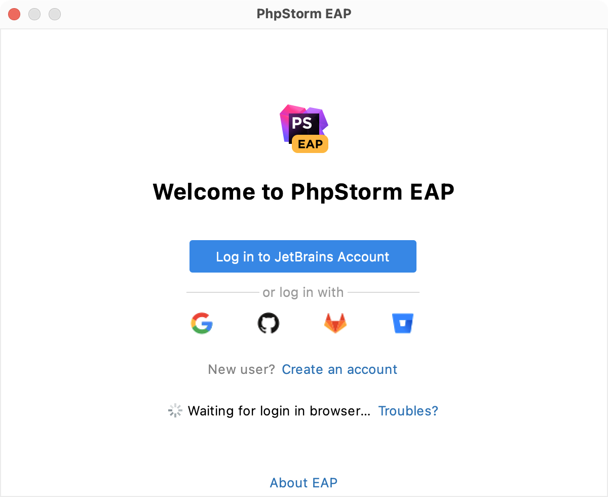 登录对话框中的 Troubles 按钮 登录对话框中的 Troubles 按钮