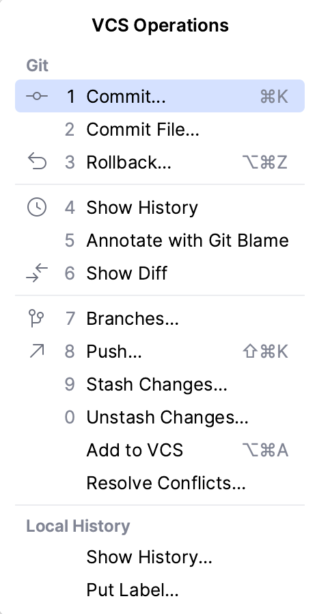 Version Operations Popup Version Operations Popup