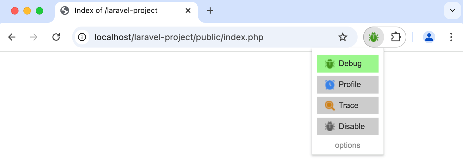 Xdebug helper in Chrome Xdebug helper in Chrome
