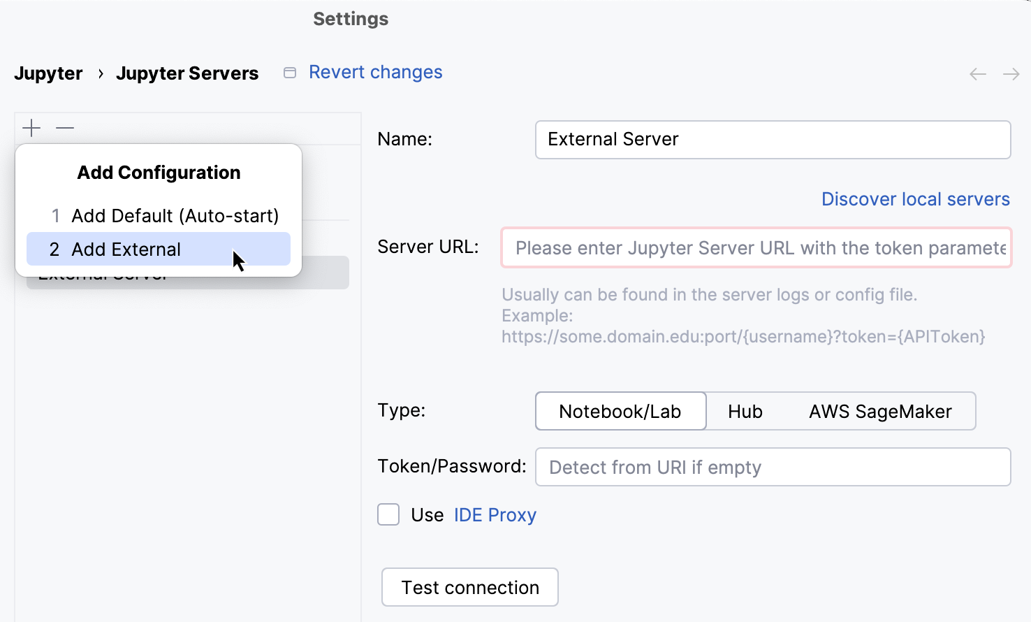 添加 Jupyter 服务器 添加 Jupyter 服务器