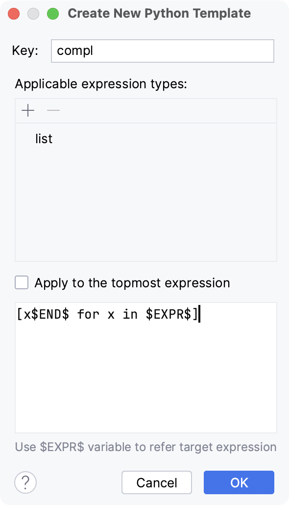 Create a custom postfix template Create a custom postfix template