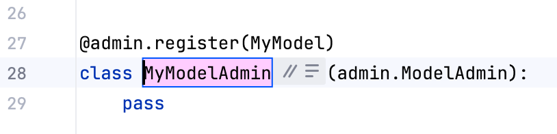 The model is registered in admin.py The model is registered in admin.py