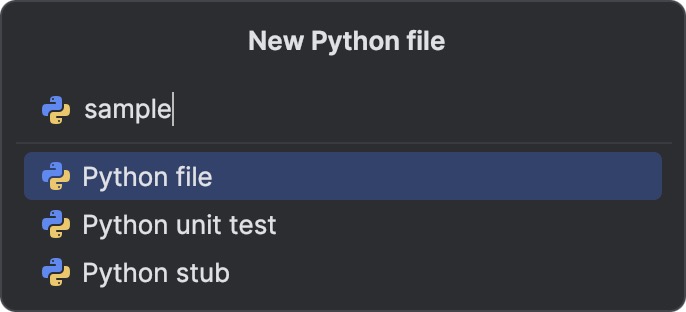 Adding Python files | DataSpell Documentation