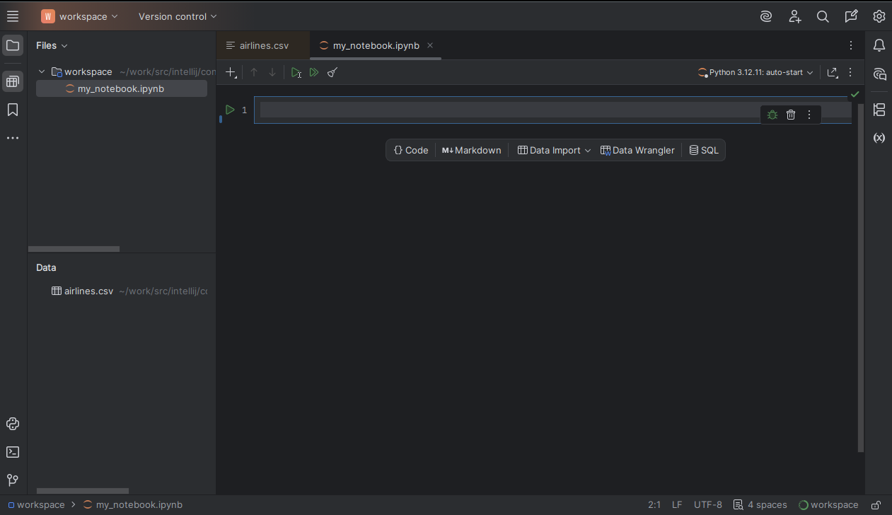 Set up environment and load data | DataSpell Documentation