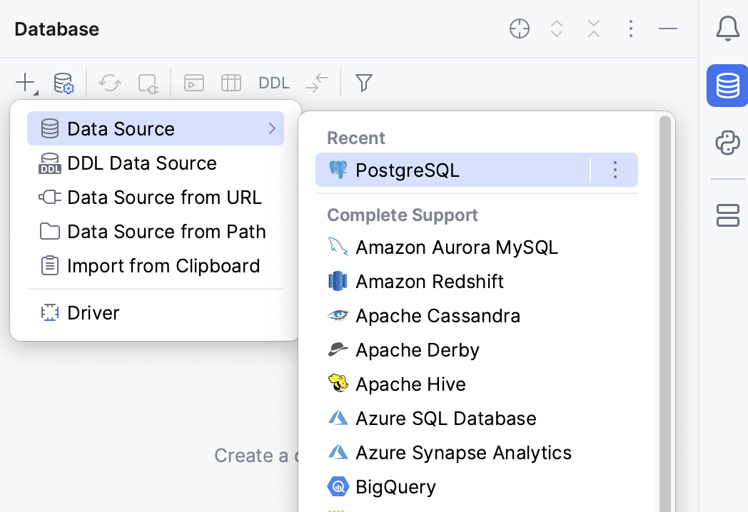 Select data source Select data source
