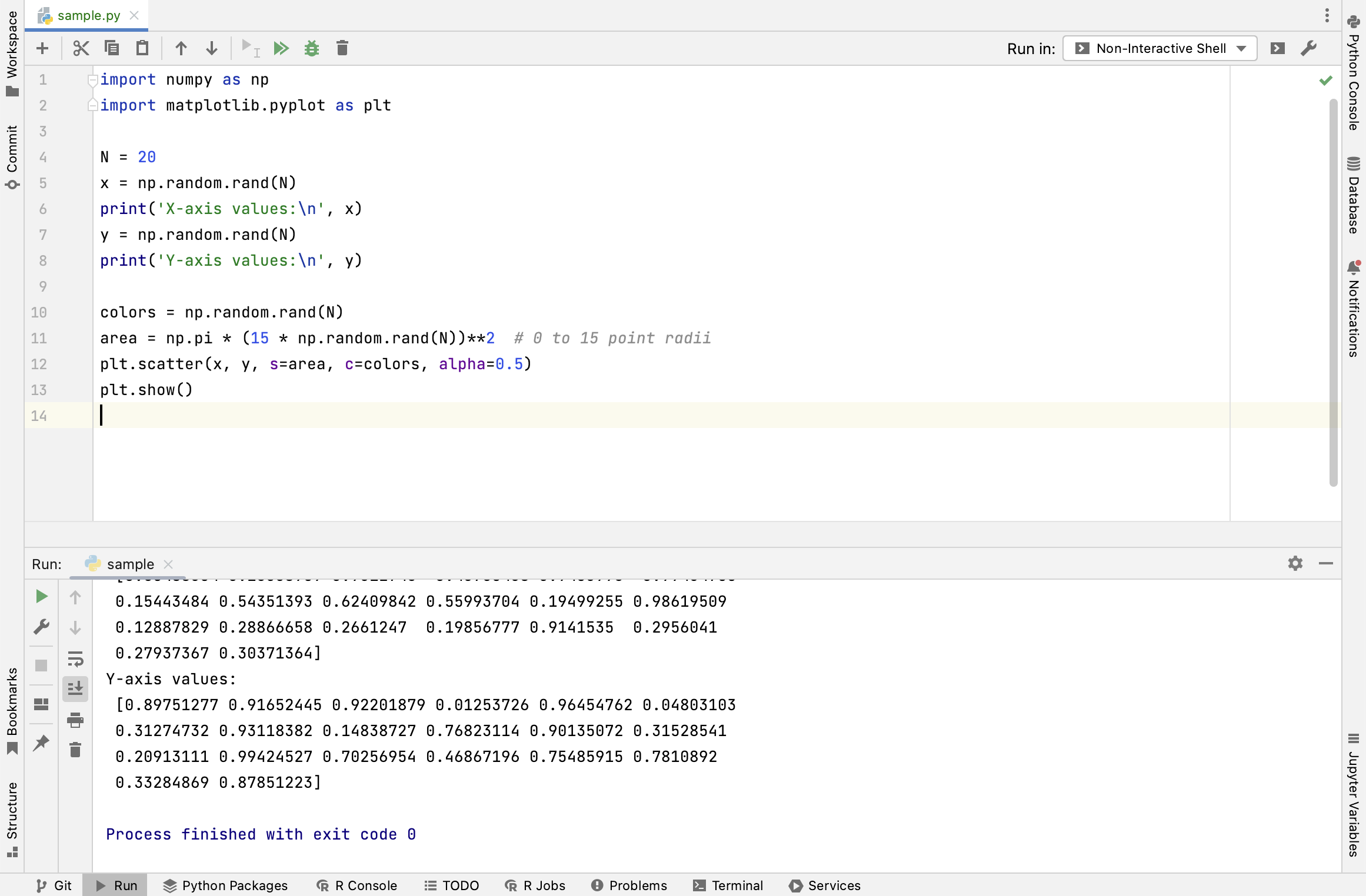 Running a script in the non-interactive console Running a script in the non-interactive console