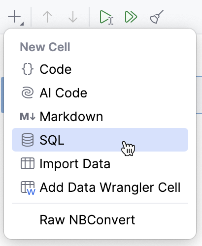 Select SQL cell Select SQL cell