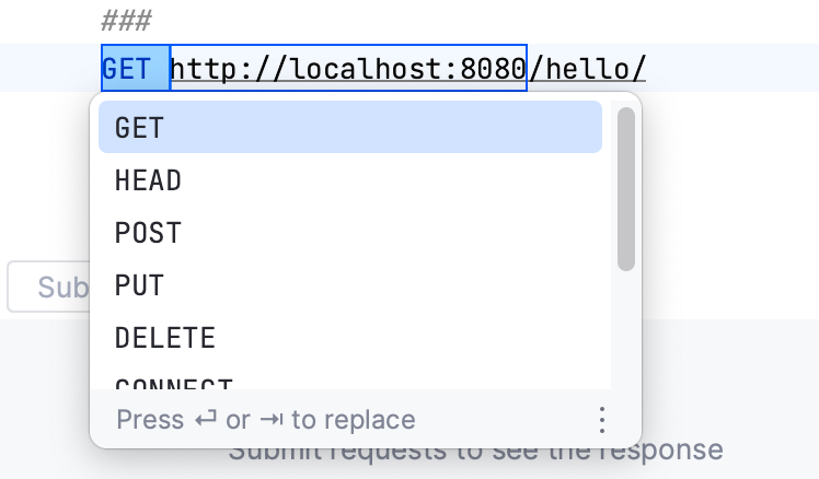Live templates for an HTTP client Live templates for an HTTP client