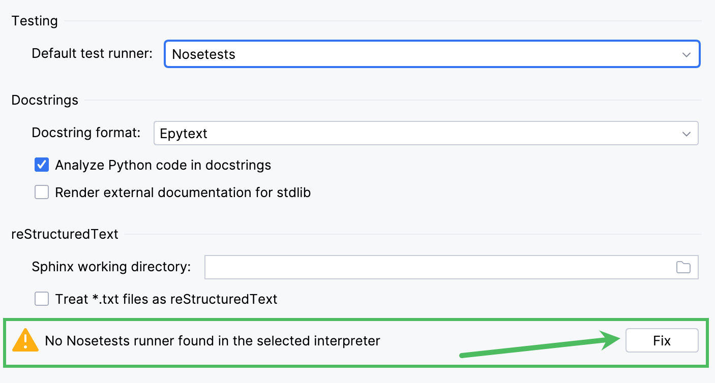 Install the missing test runner Install the missing test runner