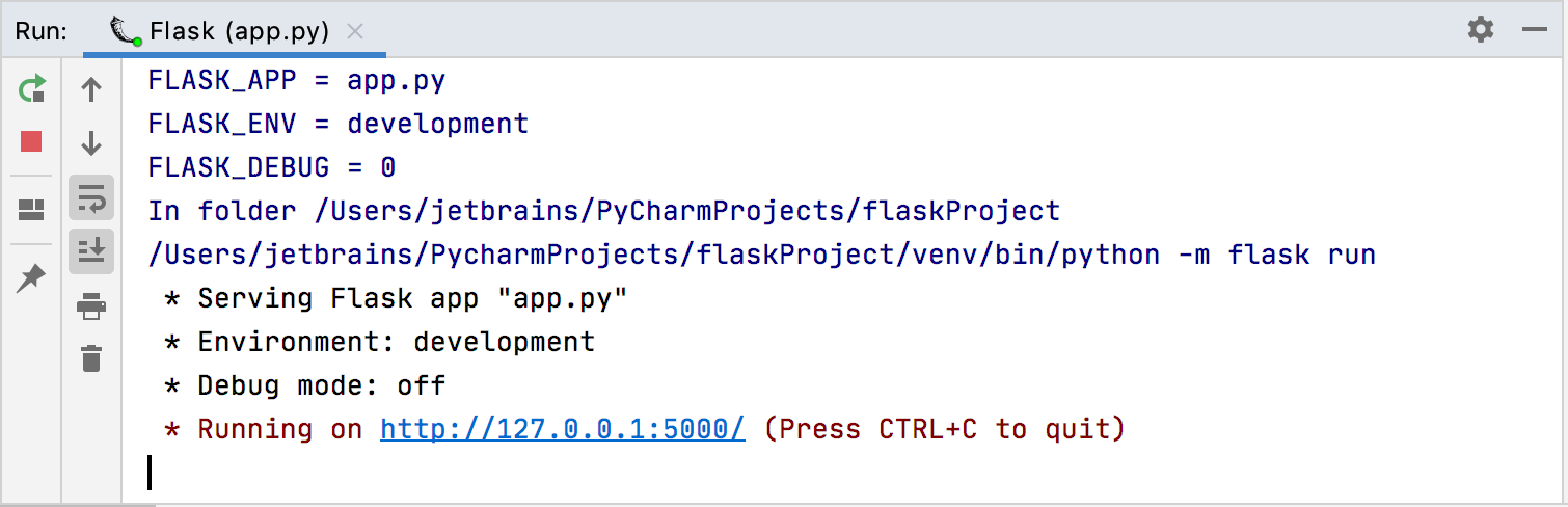 Run Flask app Run Flask app