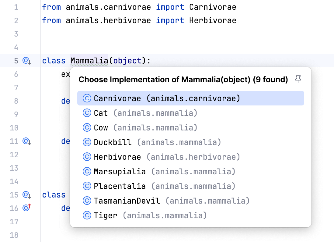 Go to implementation Go to implementation