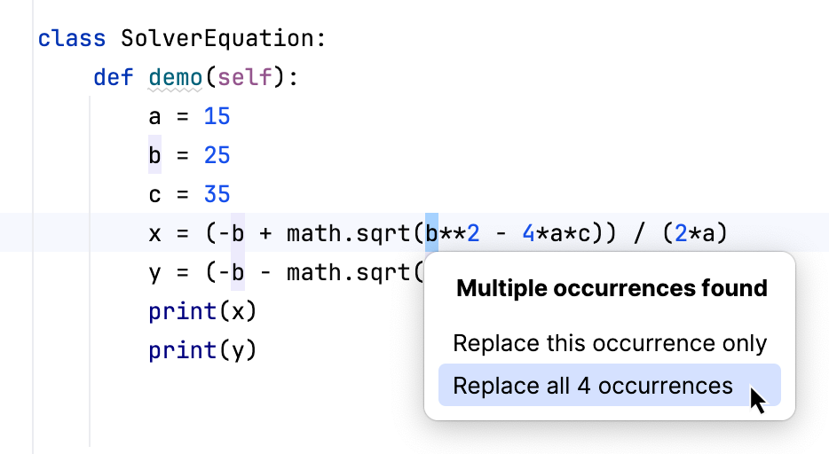 Introduce variable occurrences scope