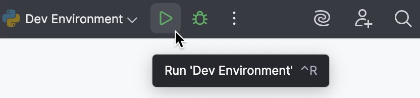 'Run' button near the Run widget 'Run' button near the Run widget