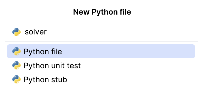 Creating a new Python file Creating a new Python file