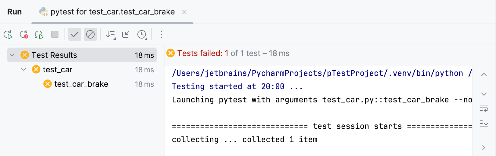 Assert failing report Assert failing report