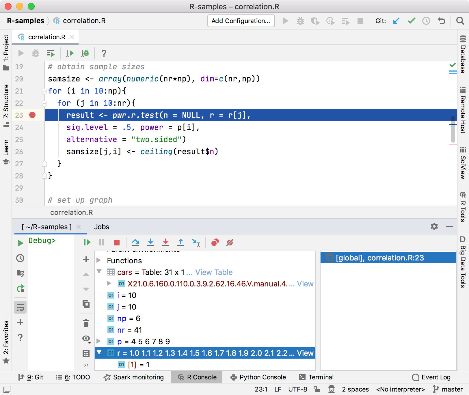 Debugging an R script in PyCharm Debugging an R script in PyCharm