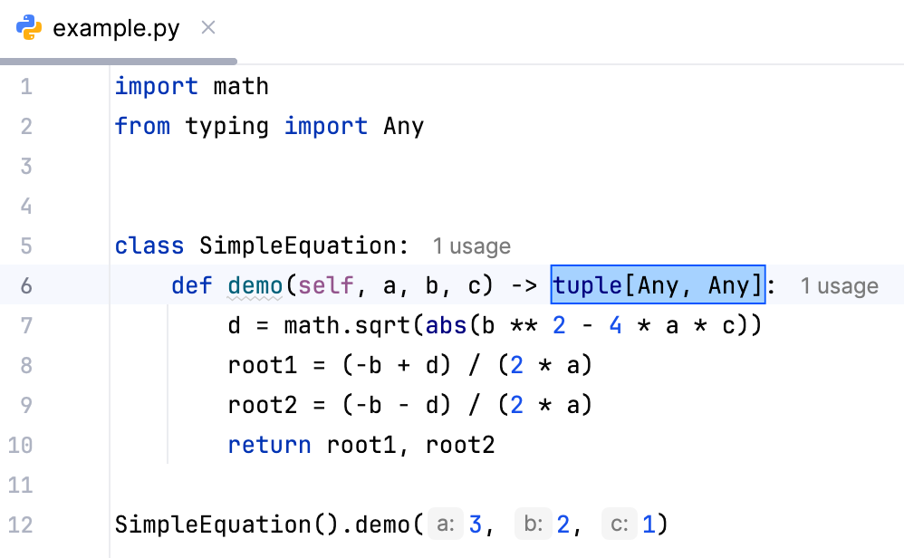 Specify return type using annotation Specify return type using annotation