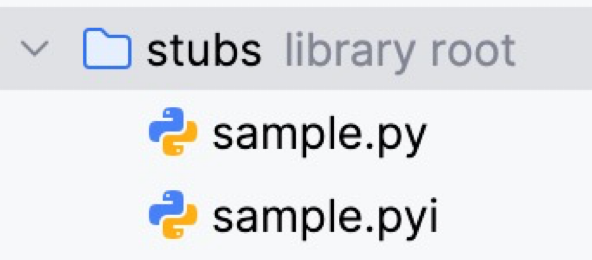 A stub directory that is marked as a library root A stub directory that is marked as a library root