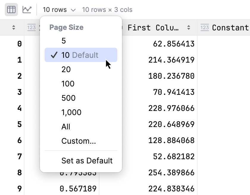 Select a predefined value Select a predefined value