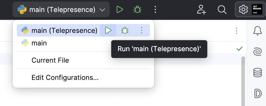 Run the application with interception Run the application with interception