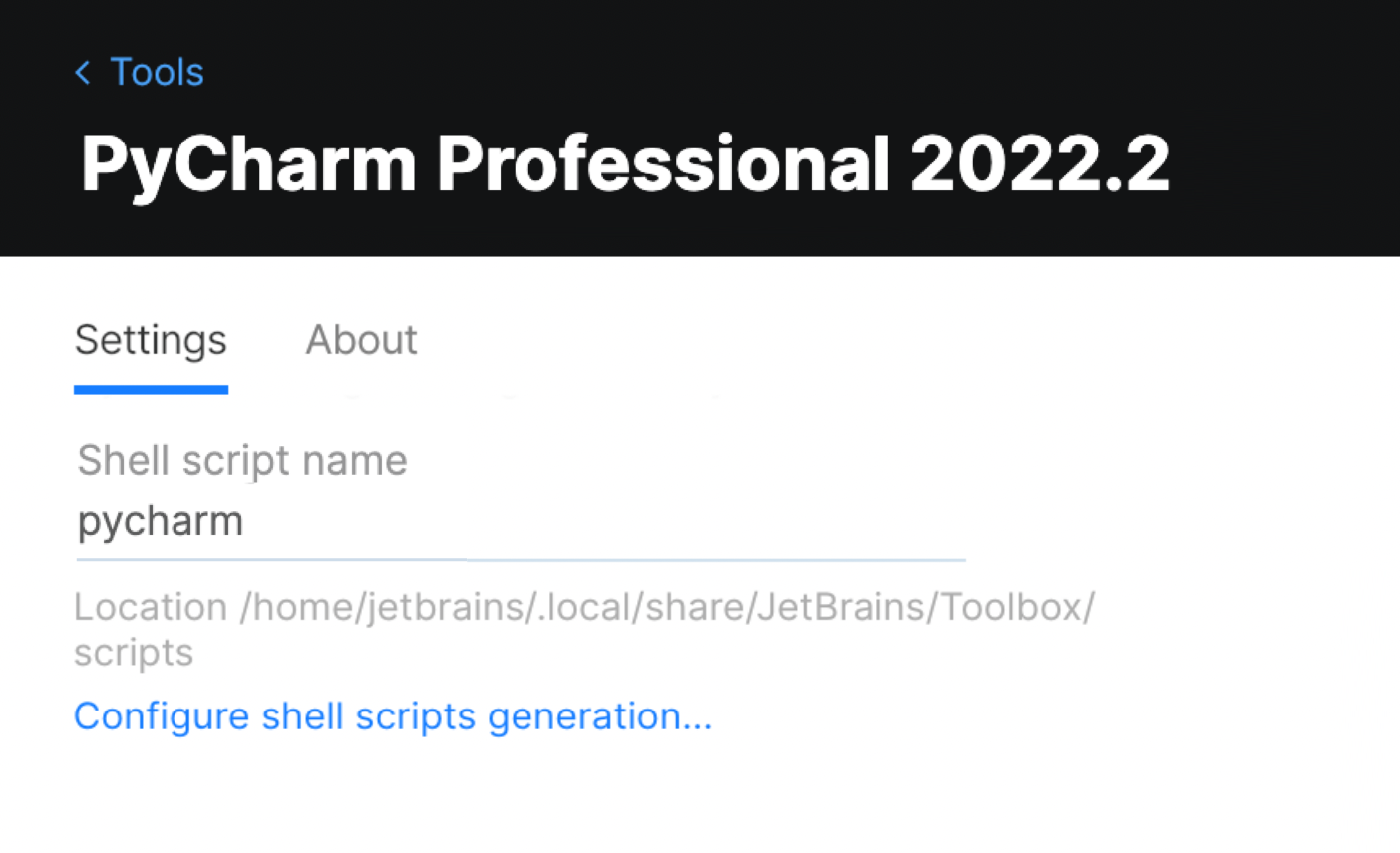 Toolbox App PyCharm Settings Toolbox App PyCharm Settings