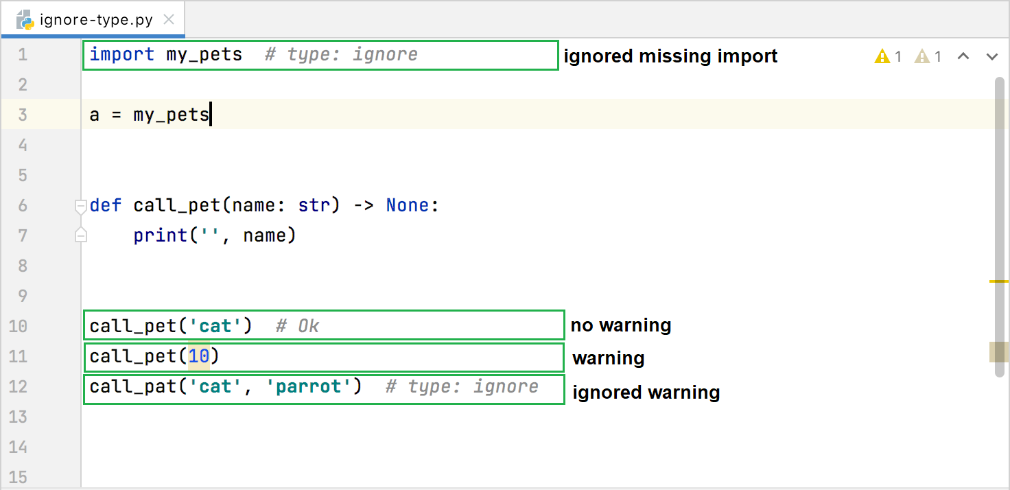 Ignore type validation Ignore type validation