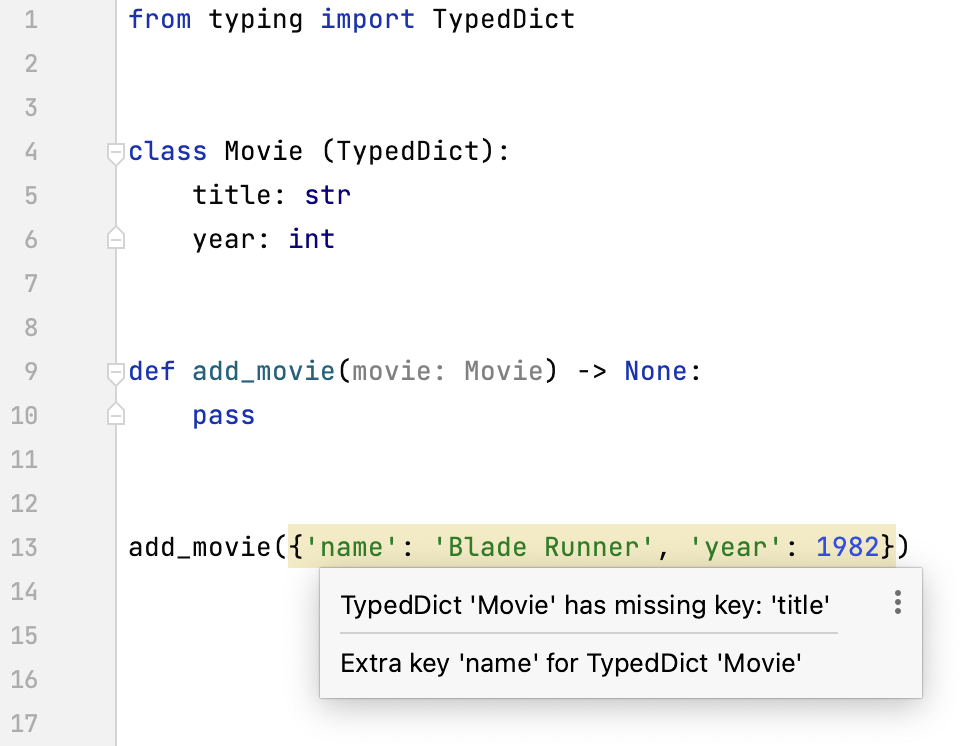Missing key, extra key error Missing key, extra key error