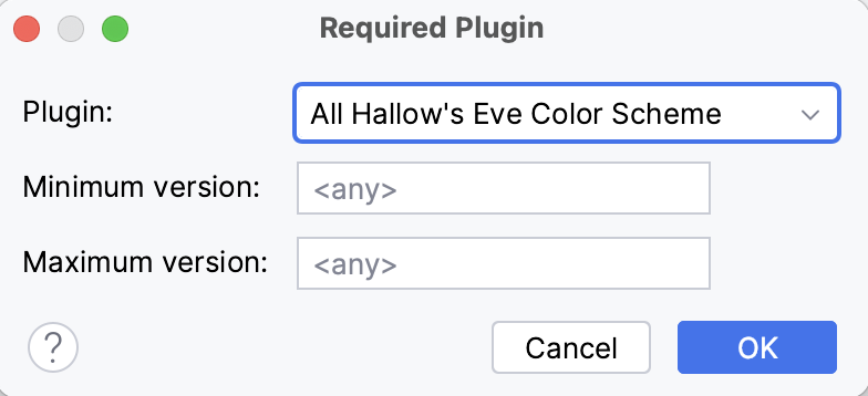 Add required plugin dialog Add required plugin dialog