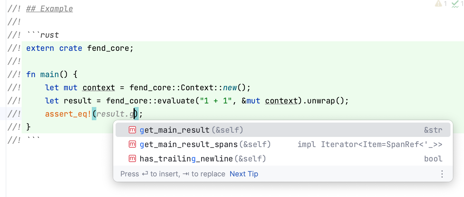 Completion in doctest comments Completion in doctest comments
