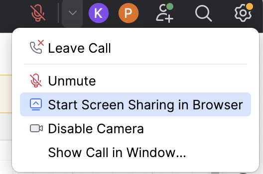 Enable screen sharing Enable screen sharing