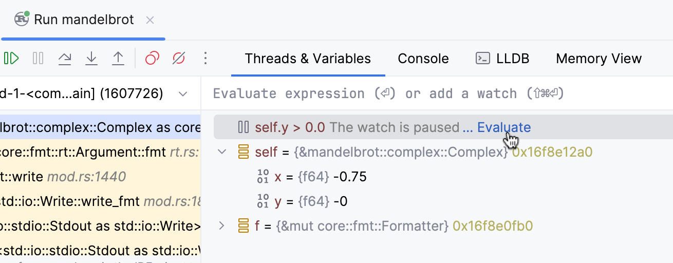 Evaluate paused watch Evaluate paused watch