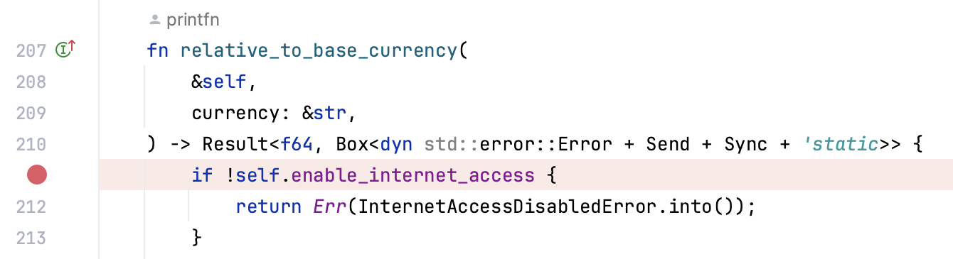 Line breakpoint Line breakpoint