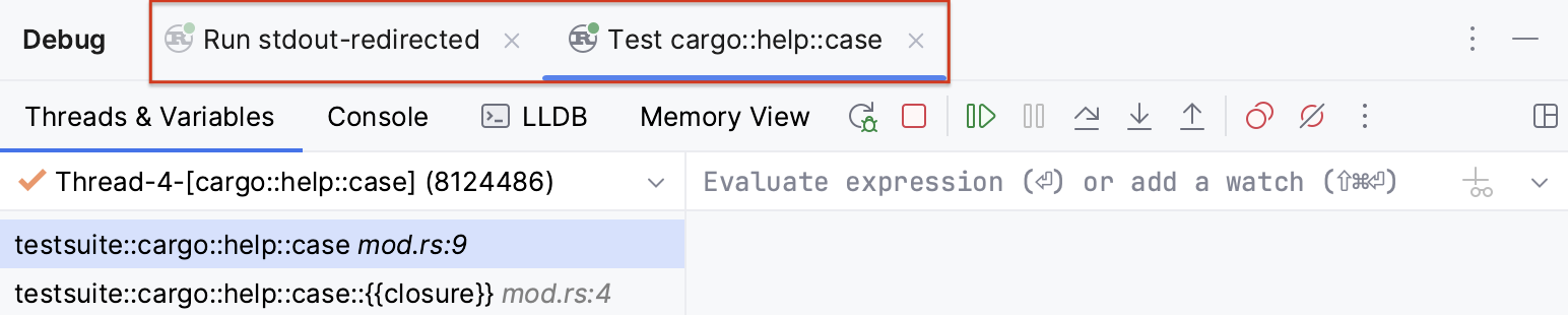 Session tabs Session tabs