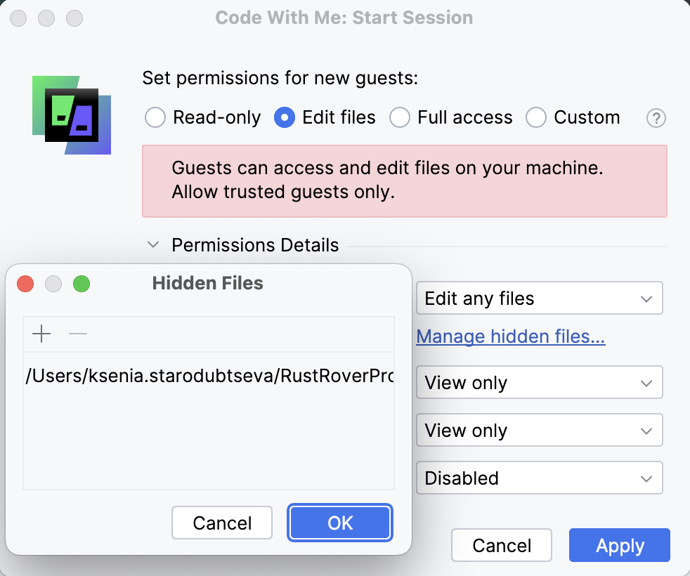 Exclude files Exclude files