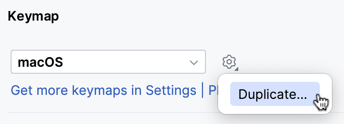Duplicating a keymap Duplicating a keymap