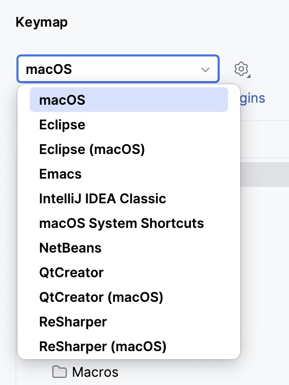 Predefined keymap options Predefined keymap options