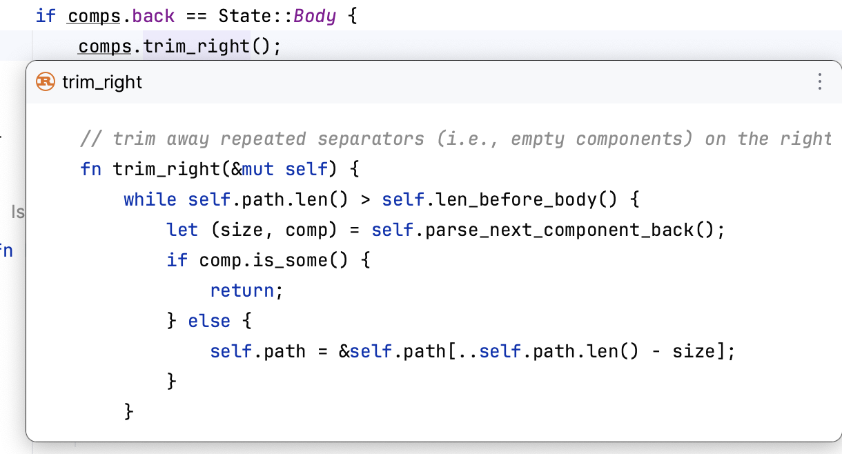 Quick Definition popup Quick Definition popup